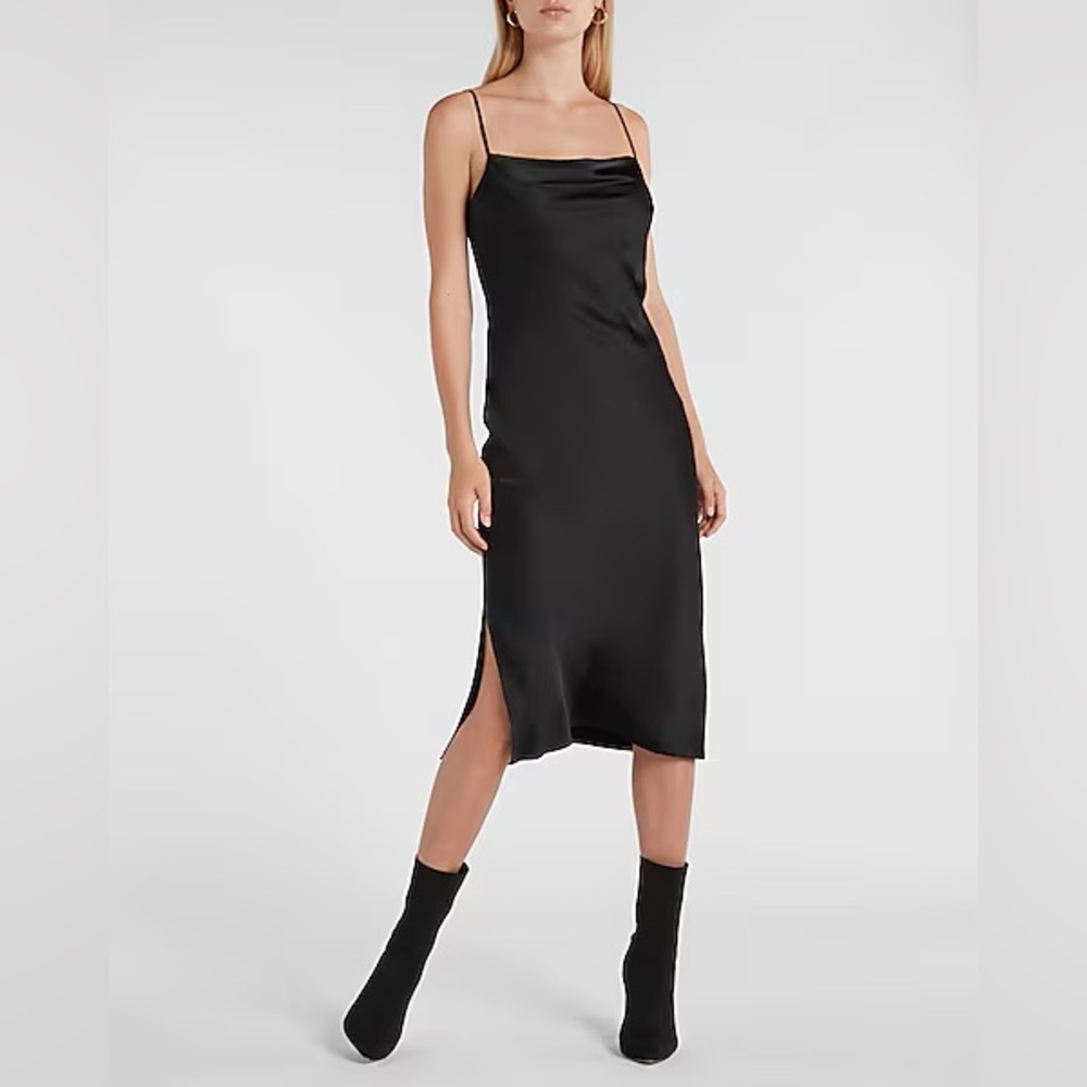 Express Cowl Neck Black Dress